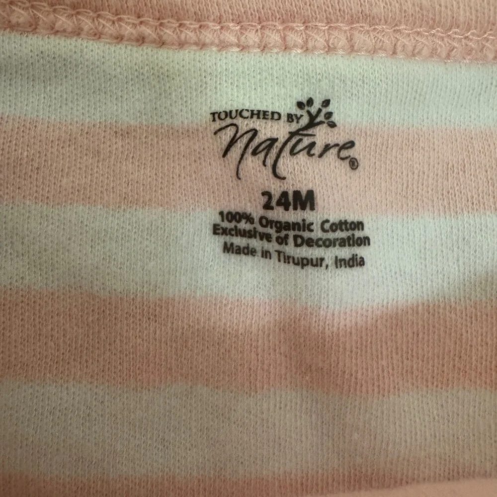 Pink  and White Striped Kids Dress